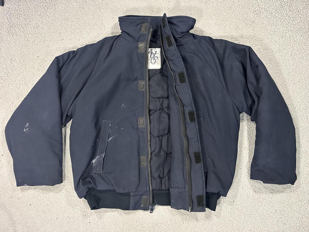 Navy Valley Apparel Jacket Mens Large Blue Aramid Shipboard Cold Weather FR